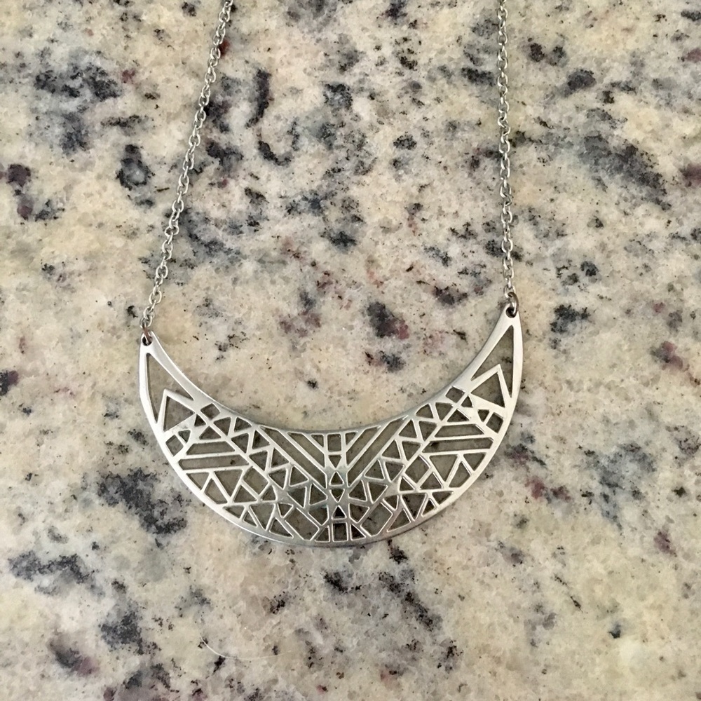 Silver Geometric Necklace